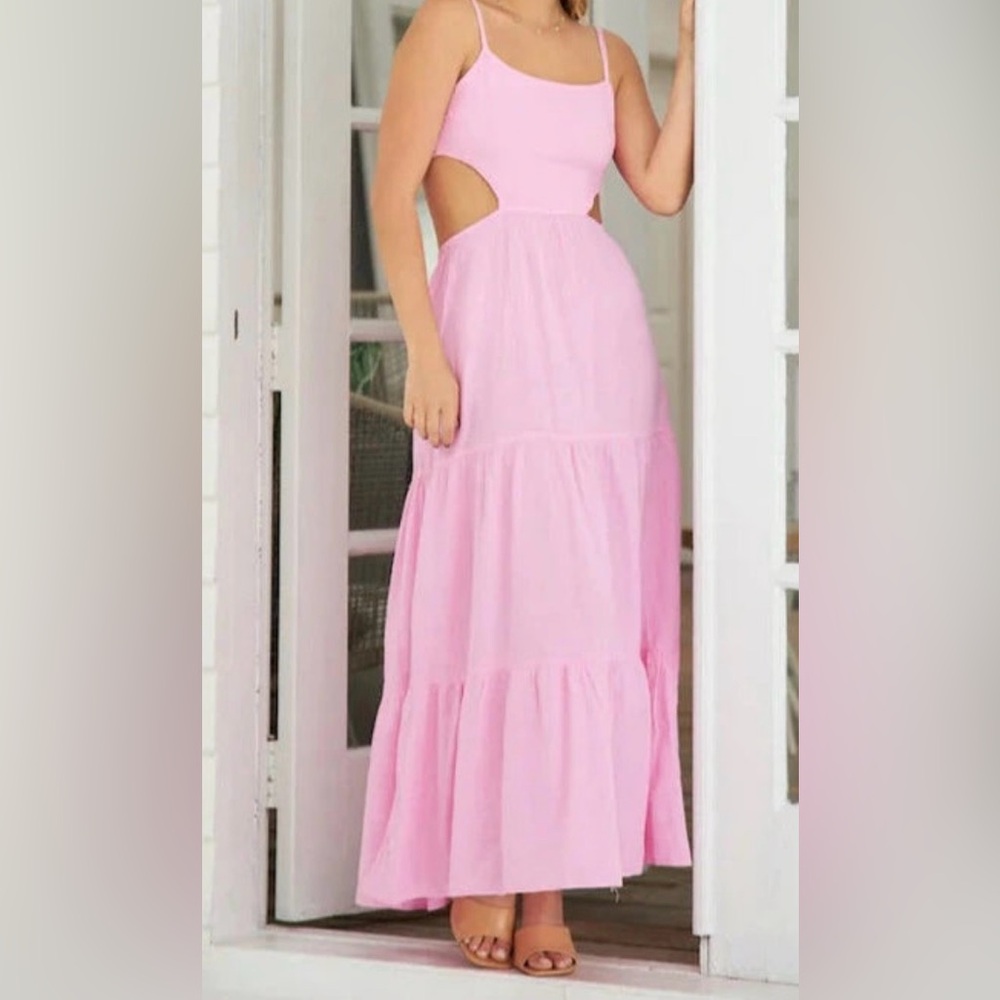 Blanco by Nature Daisy Cut Out Dress in Pink